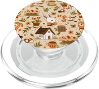 cottagecore easter bunny rabbit beige cottage 1960s 1970s PopSockets PopGrip for MagSafe