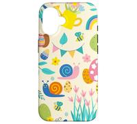 cottagecore easter snail bugs bee garden ladybug butterflies Case for iPhone 16