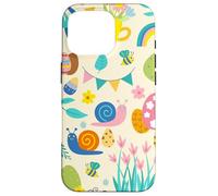 cottagecore easter snail bugs bee garden ladybug butterflies Case for iPhone 16 Pro