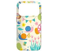 cottagecore easter snail bugs bee garden ladybug butterflies Case for iPhone 17 Pro