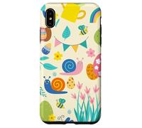 cottagecore easter snail bugs bee garden ladybug butterflies Case for iPhone XS Max