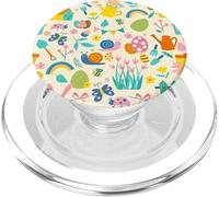cottagecore easter snail bugs bee garden ladybug butterflies PopSockets PopGrip for MagSafe