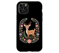Cottagecore Floral Deer Wreath Woodland Nature Case for iPhone 11 Pro