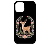 Cottagecore Floral Deer Wreath Woodland Nature Case for iPhone 12/12 Pro