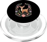 Cottagecore Floral Deer Wreath Woodland Nature PopSockets PopGrip for MagSafe