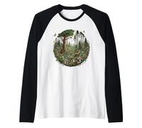 Cottagecore Forest Animals Woodland Nature Design Raglan Baseball Tee