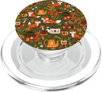 cottagecore fox mushroom tea party fairy garden cozy hygge PopSockets PopGrip for MagSafe
