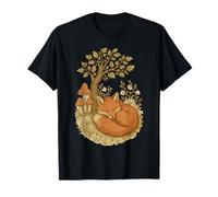 Cottagecore Fox Woodland Aesthetic Nature Art Rustic Forest T-Shirt