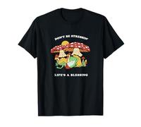 Cottagecore Frog Don't Be Stressin Life's a Blessing T-Shirt