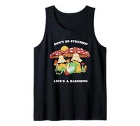 Cottagecore Frog Don't Be Stressin Life's a Blessing Tank Top
