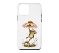 Cottagecore Frog Floating Flower Umbrella Case for iPhone 12 mini