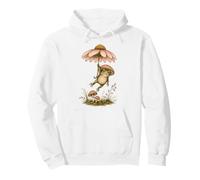 Cottagecore Frog Floating Flower Umbrella Pullover Hoodie