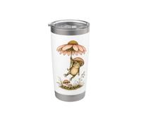 Cottagecore Frog Floating Flower Umbrella Stainless Steel Insulated Tumbler