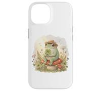 Cottagecore Frog Four Leaf Clover mushroom St Patrick's Day Case for iPhone 14