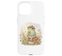 Cottagecore Frog Four Leaf Clover mushroom St Patrick's Day Case for iPhone 15