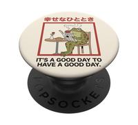 Cottagecore Frog Have A Good Day Positive Quote PopSockets Adhesive PopGrip