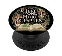 Cottagecore Frog Mushroom Green Just One More Chapter Book PopSockets Adhesive PopGrip