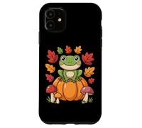 Cottagecore Frog On Pumpkin Hop Into Autumn Fall Aesthetic Case for iPhone 11