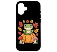Cottagecore Frog On Pumpkin Hop Into Autumn Fall Aesthetic Case for iPhone 16