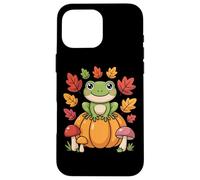 Cottagecore Frog On Pumpkin Hop Into Autumn Fall Aesthetic Case for iPhone 16 Pro Max