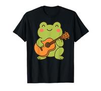 Cottagecore Frog Playing Guitar Cute Aesthetic Music Lover T-Shirt