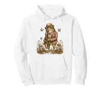 Cottagecore Frog Playing Saxophone Mushroom Aesthetic Pullover Hoodie