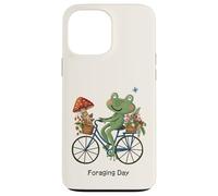 Cottagecore Frog Riding Bicycle Foraging Day Strawberry Case for iPhone 13 Pro Max