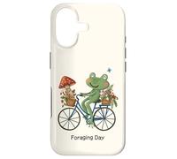 Cottagecore Frog Riding Bicycle Foraging Day Strawberry Case for iPhone 17