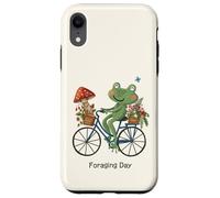 Cottagecore Frog Riding Bicycle Foraging Day Strawberry Case for iPhone XR