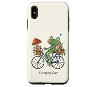 Cottagecore Frog Riding Bicycle Foraging Day Strawberry Case for iPhone XS Max
