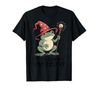 Cottagecore Frog Wizard Off to Commit Tom Foolery Frog Meme Value Graphic T-Shirt