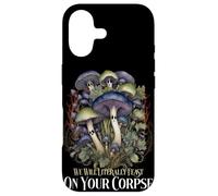 Cottagecore Funny Mushroom Feast On Your Corpse Retro Case for iPhone 17