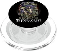 Cottagecore Funny Mushroom Feast On Your Corpse Retro PopSockets PopGrip for MagSafe