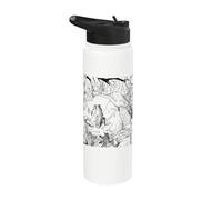 Cottagecore Goblincore Aesthetic Frog Pipe Under a Mushroom Stainless Steel Insulated Water Bottle