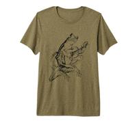 Cottagecore Goblincore Aesthetic Frogcore Guitar Frog Premium T-Shirt