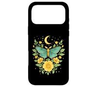 Cottagecore Goblincore Moon Yellow Flowers Butterfly Moth Case for iPhone 17 Pro Max