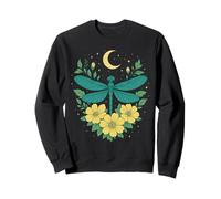 Cottagecore Goblincore Moonphases Flowers Dragonfly Sweatshirt