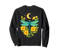 Cottagecore Goblincore Moonphases Flowers Dragonfly Sweatshirt