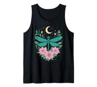 Cottagecore Goblincore Moonphases Flowers Dragonfly Tank Top