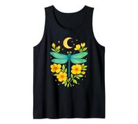 Cottagecore Goblincore Moonphases Flowers Dragonfly Tank Top