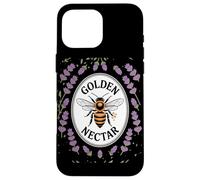 Cottagecore Golden Nectar Honey Bee Lavender Wreath Case for iPhone 16 Pro Max
