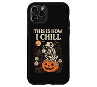 Cottagecore Goth Skeleton Frog Cozy Halloween Coffee Pumpkin Case for iPhone 11 Pro