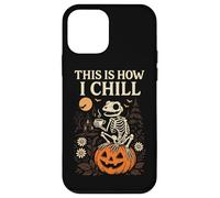 Cottagecore Goth Skeleton Frog Cozy Halloween Coffee Pumpkin Case for iPhone 12 mini