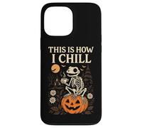 Cottagecore Goth Skeleton Frog Cozy Halloween Coffee Pumpkin Case for iPhone 13 Pro Max