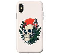 Cottagecore Goth Skull Mushroom Moon Botanical Gothic Forest Case for iPhone X/XS