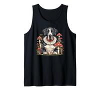 Cottagecore Great Dane Dog Drinking Tea Mushrooms Fantasy Tank Top