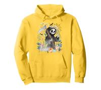 Cottagecore Grim reaper Halloween Summerween Watercolor Pullover Hoodie