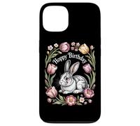 Cottagecore Hoppy Birthday Bunny Floral Nature Case for iPhone 13