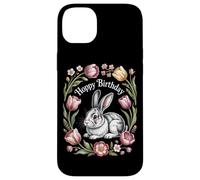 Cottagecore Hoppy Birthday Bunny Floral Nature Case for iPhone 14 Plus