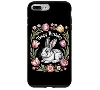 Cottagecore Hoppy Birthday Bunny Floral Nature Case for iPhone 7 Plus/8 Plus